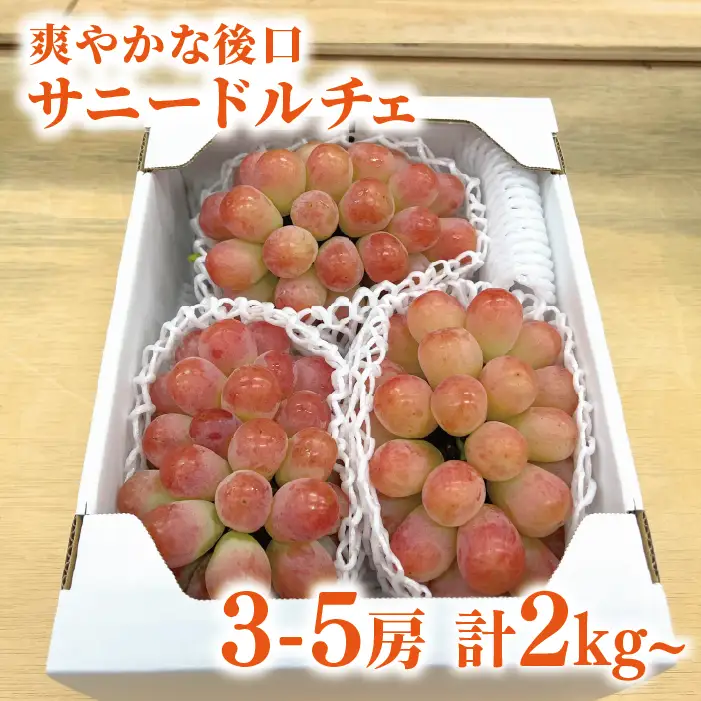希少品種 爽やかな甘みのサニードルチェ3-5房 計2kg 【KF-B100-01】