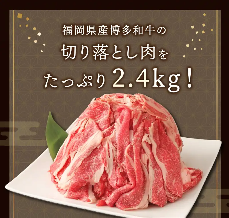 牛肉 切り落とし 牛肉 博多和牛 2.4kg 訳あり SIR001