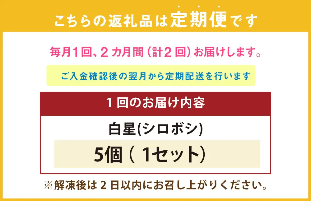 【 定期便2ヶ月 】 【 ベッカライグリュック人気No.1 】 白星 ( シロボシ ) （ 5個 ） 1セット パン 菓子パン ブレッド 朝食 モーニング 朝ごはん 軽食 ホワイトチョコ マカダミアナッツ 冷凍 定期 定期配送