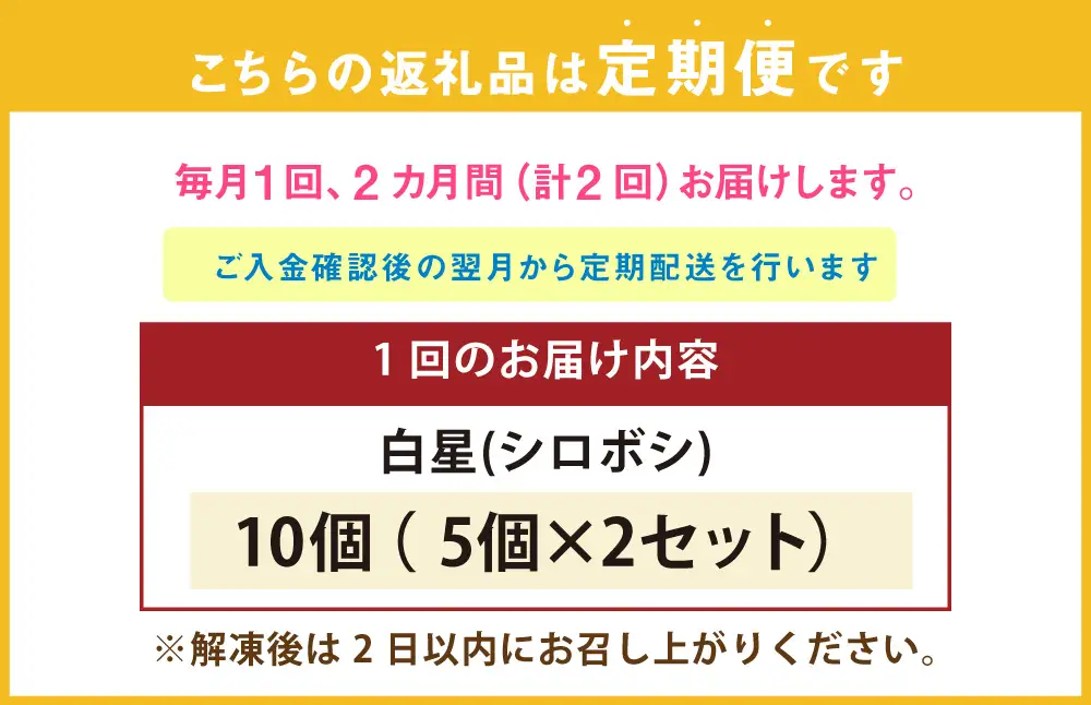 【 定期便2ヶ月 】 【 ベッカライグリュック人気No.1 】 白星 ( シロボシ ) （ 5個 ） 2セット パン 菓子パン ブレッド 朝食 モーニング 朝ごはん 軽食 ホワイトチョコ マカダミアナッツ 冷凍 定期 定期配送