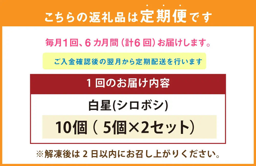 【 定期便6ヶ月 】 【 ベッカライグリュック人気No.1 】 白星 ( シロボシ ) （ 5個 ） 2セット パン 菓子パン ブレッド 朝食 モーニング 朝ごはん 軽食 ホワイトチョコ マカダミアナッツ 冷凍 定期 定期配送