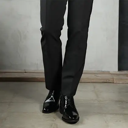 シークレットシューズ 外羽根6cm 黒 シークレットシューズ 26.0cm