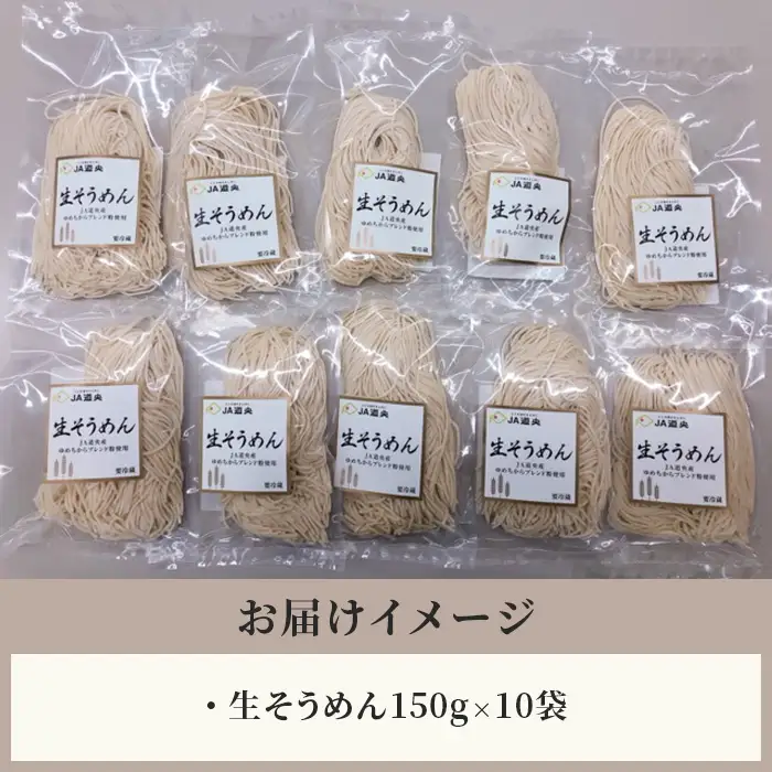 【ゆめちから小麦使用】生そうめん（1人前×10袋）【29000502】