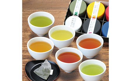 お茶セット 静岡プレミアムティーセレクション 緑茶 ほうじ茶 お茶セット【6缶】