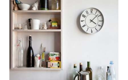 eki clock / ホワイト（TIL16-01 WH）Lemnos レムノス 時計 工芸品 装飾品 民芸品 伝統技術 インテリア 掛け時計  FAD-2292