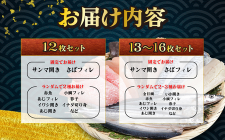 【 干物 】 骨取り 詰め合わせ 13～16枚 | 干物