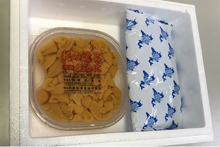 エゾバフンウニ塩水パック60～70g×1P[11月中旬以降発送] A-18001