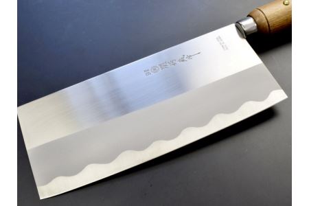 H10-117 ステンレス製中華包丁 200mm 関鍔蔵作