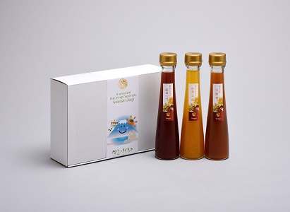 地場産フルーツ使用！「天野柿のフルーツビネガー」（120ml×3本）