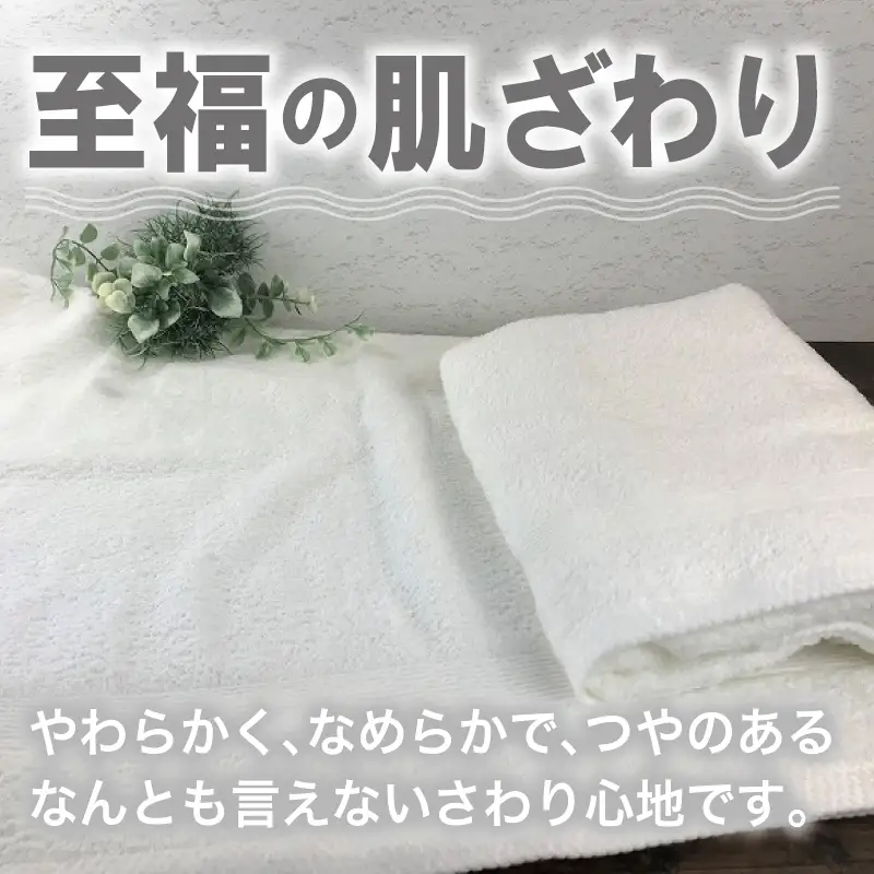やわらかバスタオル 2枚セット（ホワイト）泉州タオル