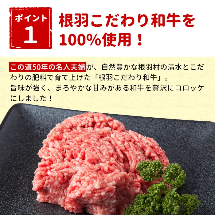 ソースなしでもおいしいと大好評★お肉屋さんの根羽こだわり和牛コロッケ 10個入り 冷凍  