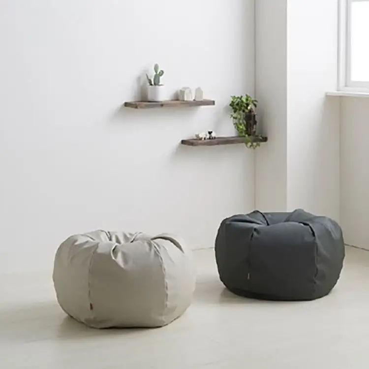クッション ビーズクッション ハナロロ スタイリスオニオン 80L チャコールグレー 1個