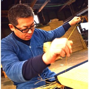 畳製作技能、日本一に輝いた加美町の畳職人が作る畳和雑貨/本継ぎ手縫い茣蓙と畳コースターのセット【1122434】