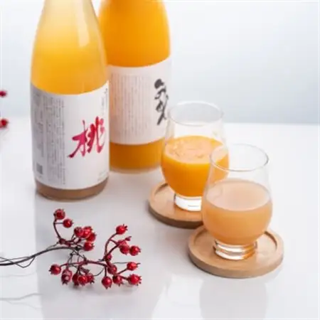 日本酒仕込みの果実酒　【鳳凰美田】　桃酒・みかん酒　四合瓶　2本セット【配送不可地域：離島】【1090924】