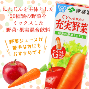 【10営業日以内発送】伊藤園 充実野菜 緑黄色ミックス 740g×15本セット（1ケース） スピード発送 野菜ジュース 伊藤園 充実野菜 野菜ジュース 019-G-IT004