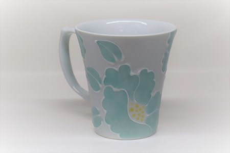 【伊万里焼】一珍釉彩花文ペアマグカップ 032-H615