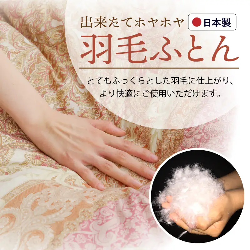 羽毛布団 1枚 シングル 150cm×210cm 訳あり 柄おまかせ