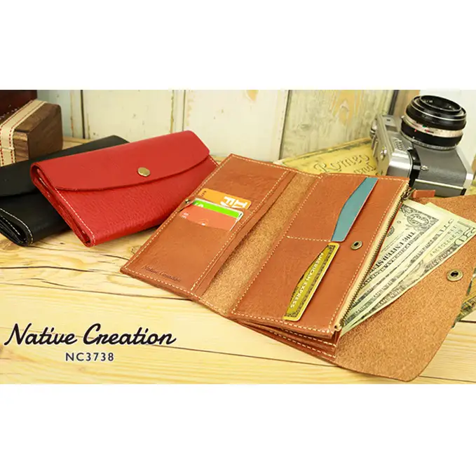 長財布 三つ折り 栃木レザー 本革 NC3738 長財布【全8色 納期1～3カ月】 【CAMEL】