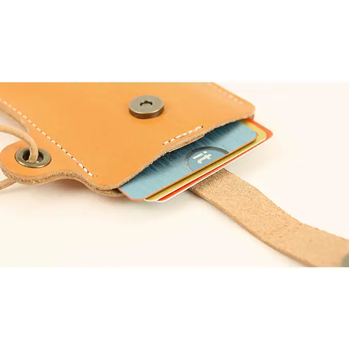 カードポシェット Native Creation 栃木レザー カードポシェット【NC3728】【全8色】【納期1～3カ月】 【BEIGE】