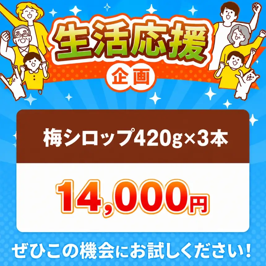 梅シロップ420g×3本 ◆ | 梅ジュース ノンアルコール