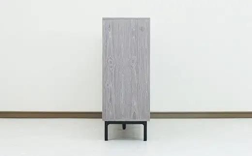 【開梱・設置】ロゼッタ 80cm サイドボード（グレーC-106）　AX035