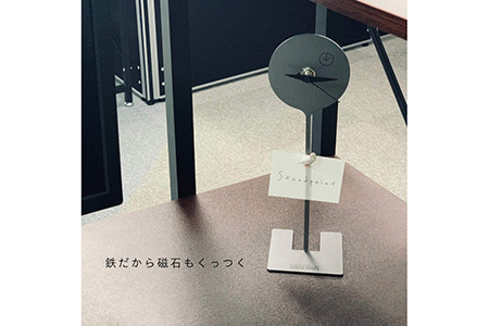 GRAVIRoN Standpoint MARU 酸洗鉄（置き時計） 250×80mm 221g 時計