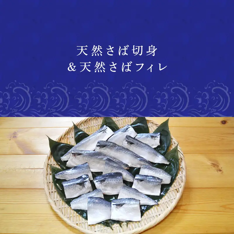 天然さば切身 切身2枚×5袋(計400g)＆天然さばフィレ フィレ2枚×3袋 (計600g) 総量1kg