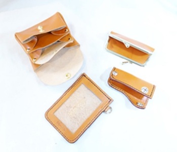 本革小物　Dセット　キャメル 【本革】SNAKER-handicraft