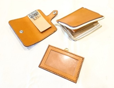 【SNAKER-handicraft】本革小物　Cセット　キャメル