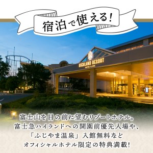 【ハイランドリゾートホテル＆スパ】利用助成券 30,000円 【 旅行 宿泊 チケット 富士山 富士急 山梨 富士吉田 】