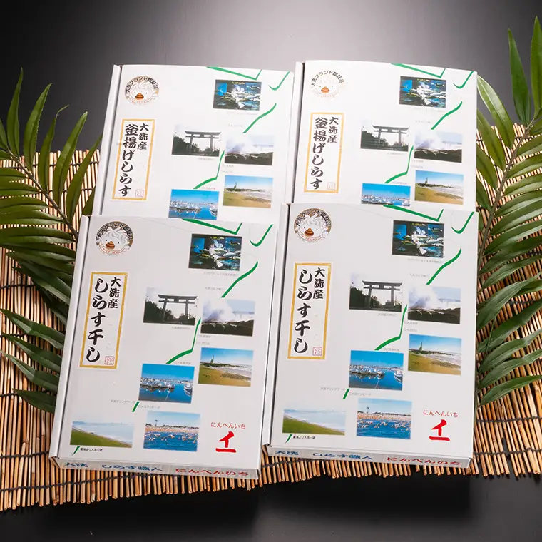 釜揚げしらすとしらす干し ２kgセット（500ｇ×4箱）セット_AG001