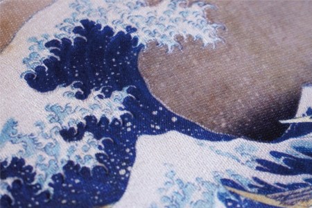 富士の刺繍絵5　葛飾北斎の神奈川沖波裏【小絵】 インテリア 絵画 ギフト 刺繍 富士山 アート 