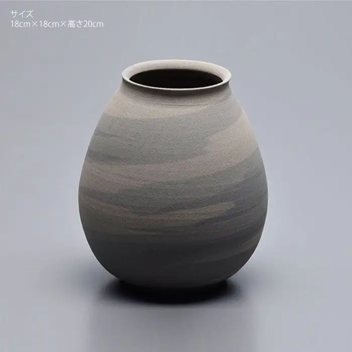【波佐見焼】作：立井清人 練象嵌大花瓶 花瓶 木箱入り 【治甫窯】【くらわんか】 [AA23] 波佐見焼