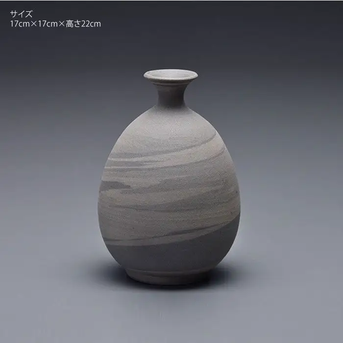 【波佐見焼】作：立井清人 練象嵌細首花瓶 花瓶 木箱入り【治甫窯】【くらわんか】 [AA24] 波佐見焼