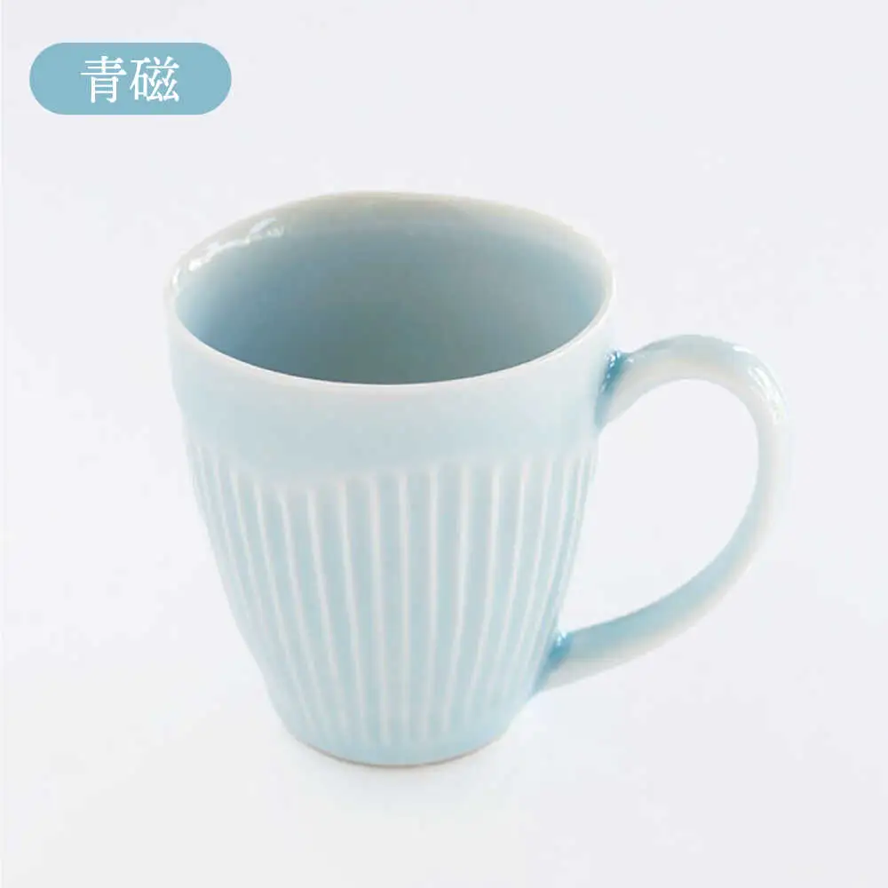 【波佐見焼】 しのぎ マグカップ ペアセット 【一龍陶苑】 [CC13] マグカップ