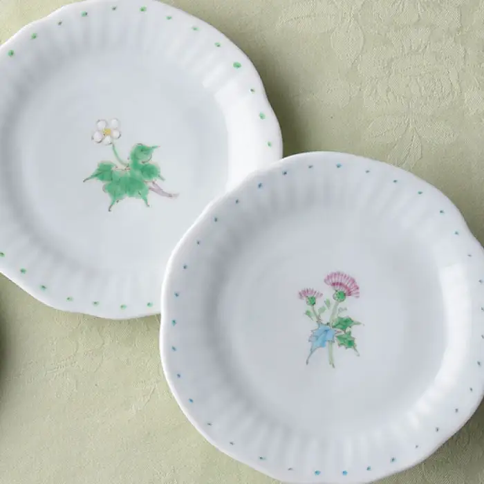 【波佐見焼】一つ花銘々皿 小皿 3枚セット 食器 皿 【藍水】 [GB18]  波佐見焼