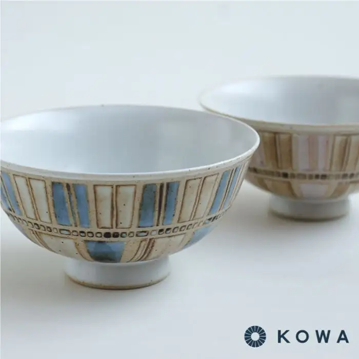 【波佐見焼】TILE ART -タイルアート- ペア 茶碗 ・ 湯呑 セット 食器 皿 【光和陶器】 [SC06]  波佐見焼