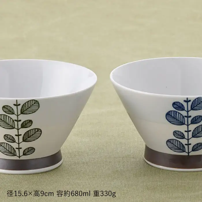 【波佐見焼】ミント くらわんか どんぶり 2色セット 食器 皿 【新生和】 [DE05] 波佐見焼