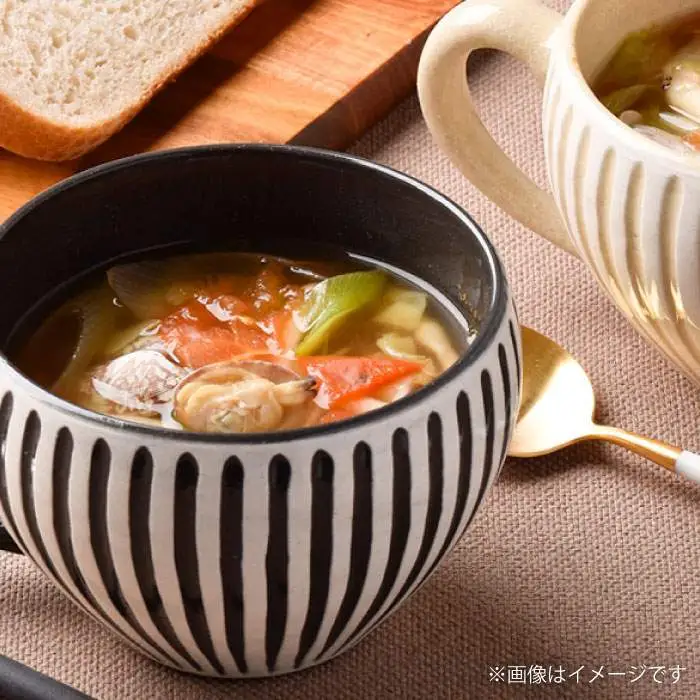 【波佐見焼】「SHINOGI」鎬 スープマグ ペア マグカップ カップ スープカップ 食器 皿 【利左エ門窯】 [QB26]  波佐見焼