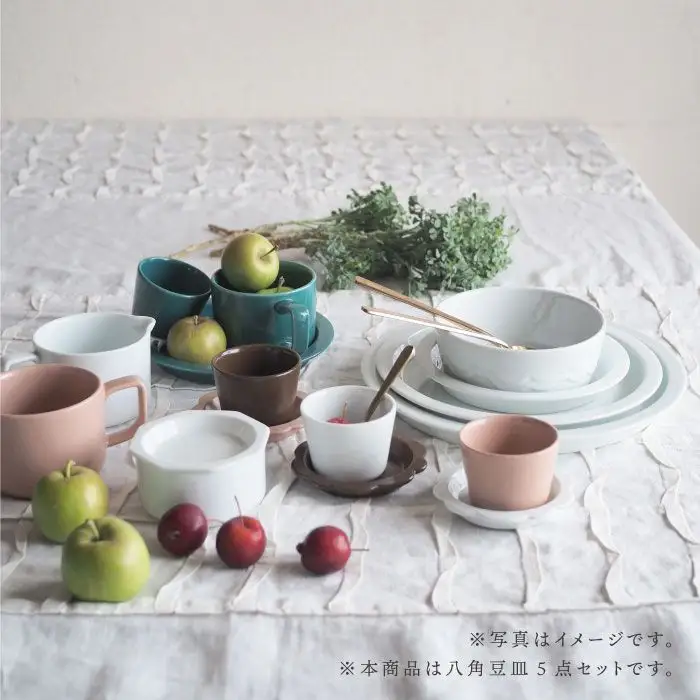 【波佐見焼】teteeat 八角 豆皿 小皿 セット 食器 皿 【堀江陶器】 [JD03] 波佐見焼