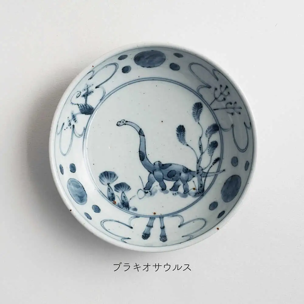【波佐見焼】DINOSAUR くらわんか皿4枚セット 食器 皿 【studio wani】 [MB01] 