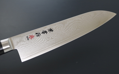 兼常作 33層ダマスカス 三徳包丁 180mm 木鞘付 VG-10 ステンレス フルタング 海外でも人気 持ち運びに便利 関の刃物 KC-103～
