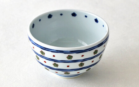 源右衛門窯 染錦緑梅小紋割 器 食器 お茶碗 飯碗 ごはん 茶碗 梅 小鉢 有田焼 ad002