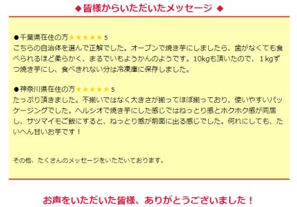 つくばみらい市産　熟成紅はるか生いも　１０ｋｇ（無選別）