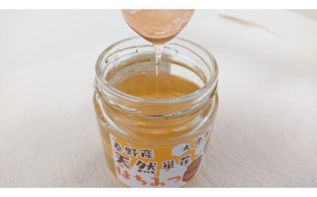 大津養蜂園の天然はちみつ（大サイズ）510g　/ 国産 大津養蜂園 秦野市内の畑や野山 蜜蜂 天然はちみつ 花の香 芳純 味わい 天然単花蜂蜜 ８種類あるはちみつ中セレクトした1種類をお届け　012-13