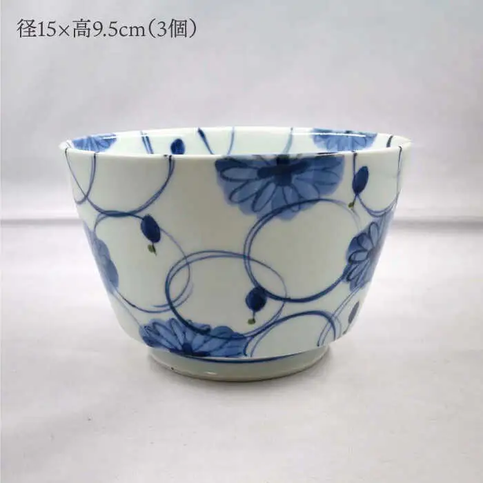 【波佐見焼】花丸紋 丼 どんぶり 3個セット 食器 皿 【堀江陶器】 [JD143] 波佐見焼 食器