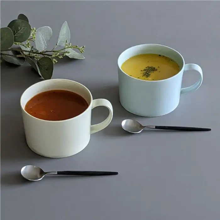 【波佐見焼】スープカップ マグカップ ペアセット ミントブルー・アイボリー 食器 皿 【永峰製磁】【eiho】 [RA59] 波佐見焼