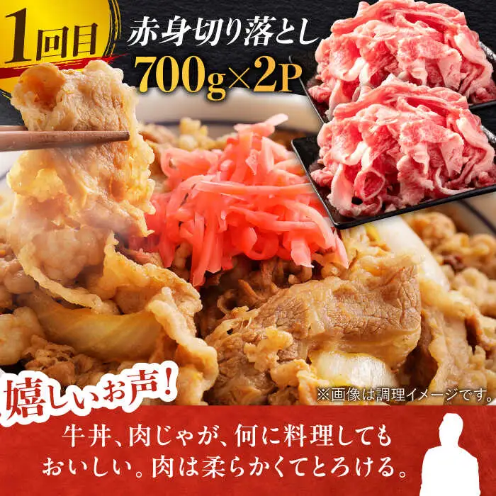 【全3回定期】 黒毛和牛 佐賀牛 あっさり 赤身 総計3kg 切り落とし スライス ステーキ[FAY019]