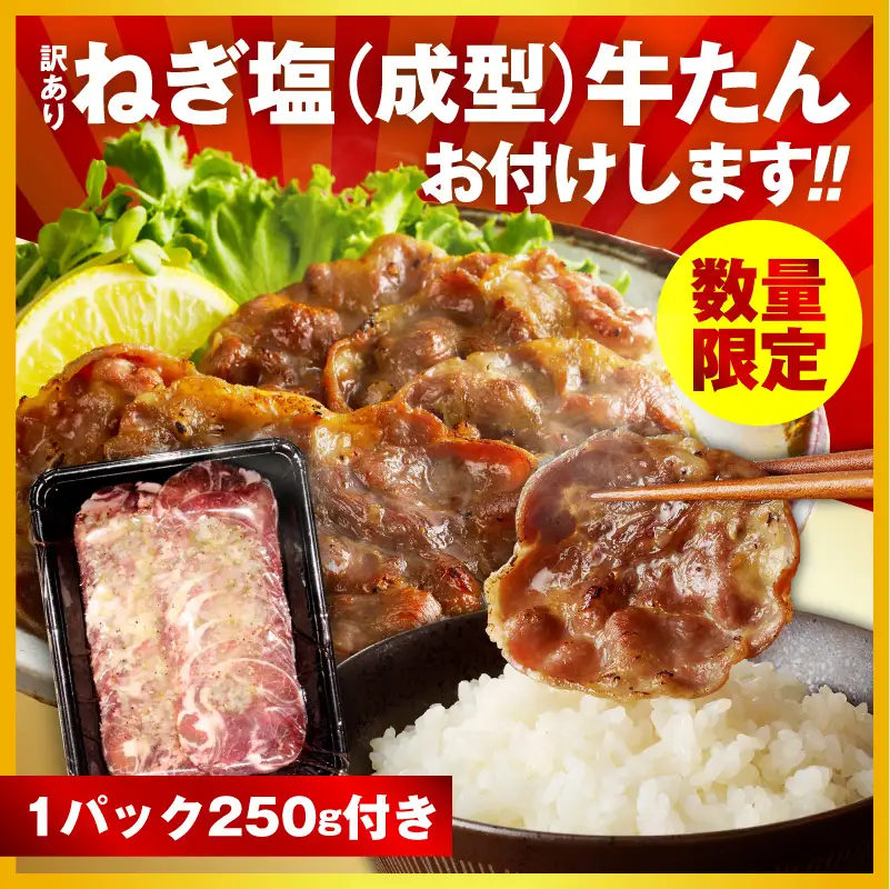【特別規格】ねぎ塩牛たん 総量 1kg 