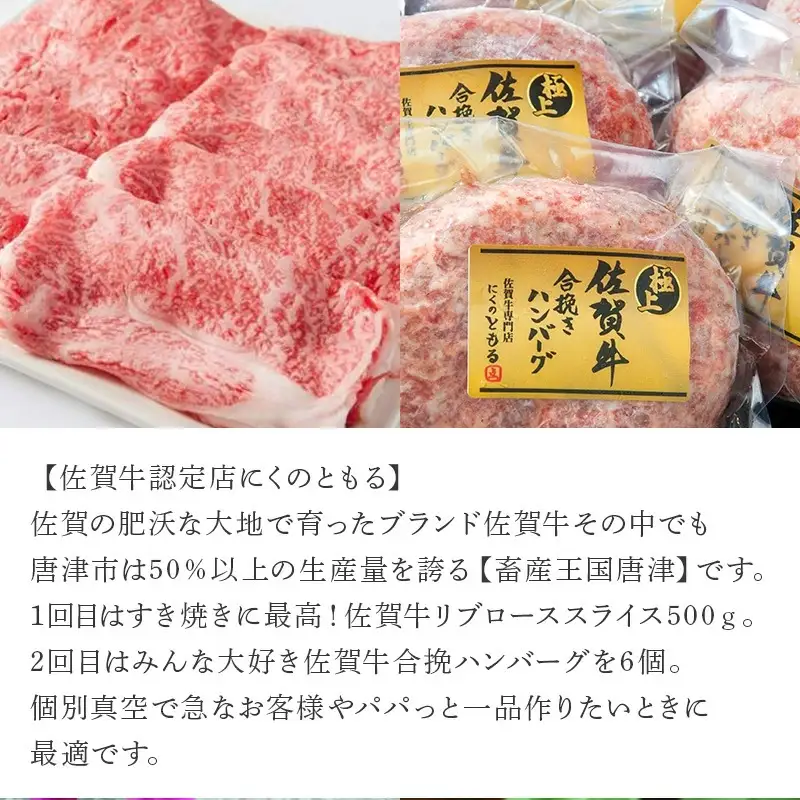 「定期便全6回」 佐賀牛 お試し定期便 寄附翌月から発送 (合計2.84kg)